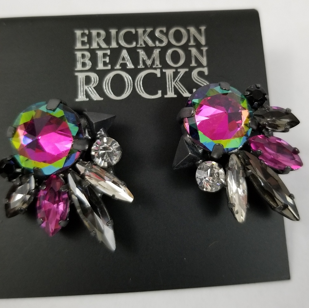Erickson Beamon Rocks Earrings Crystal Hemati